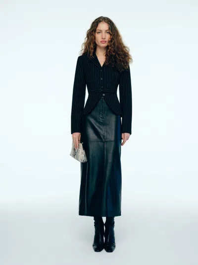 Reformation Mabel Jacket Ivory Xs In Blue