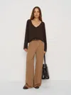 Reformation Mabel Knit Top In Brown