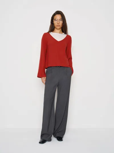 Reformation Mabel Knit Top In Red