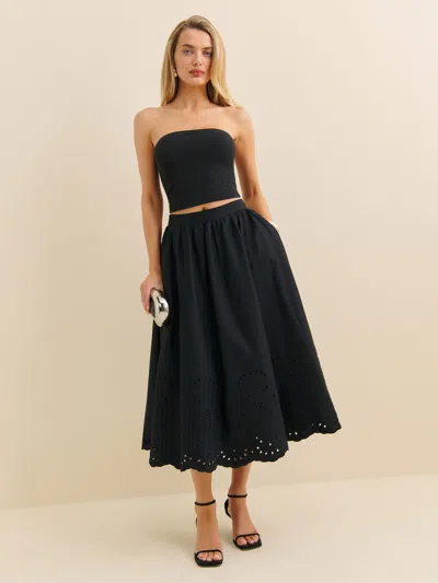 Reformation Madeleine Skirt In Black
