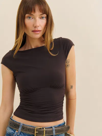 Reformation Madelyn Knit Top In Mole