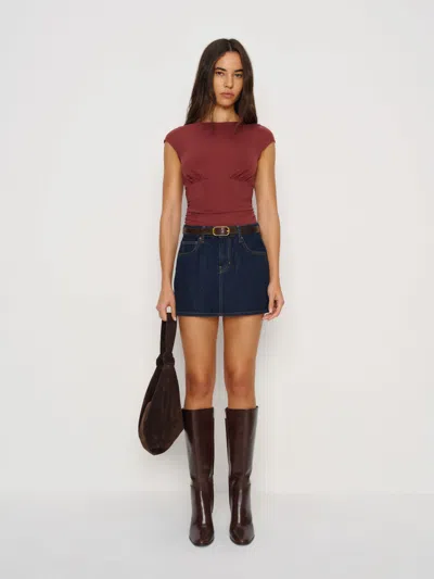 Reformation Madelyn Knit Top In Red