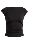 Reformation Comic High Rise Straight Jeans In Black