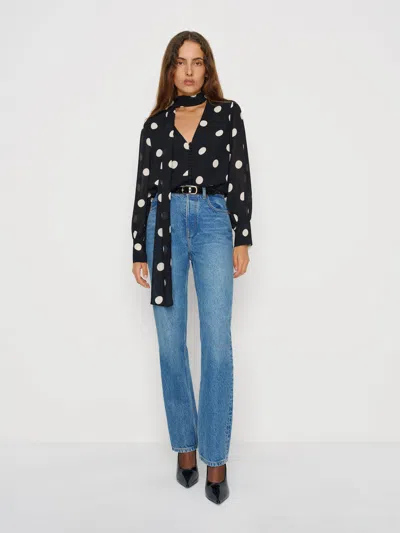 Reformation Mads Oversized Top In Blue