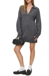 Reformation Maeve Cashmere Polo Dress In Thunder