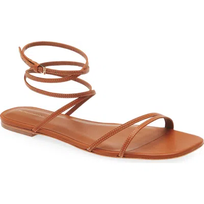 Reformation Magalie Ankle Strap Sandal In Brown