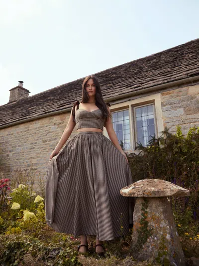 Reformation Magnolia Two Piece In Tartine Check