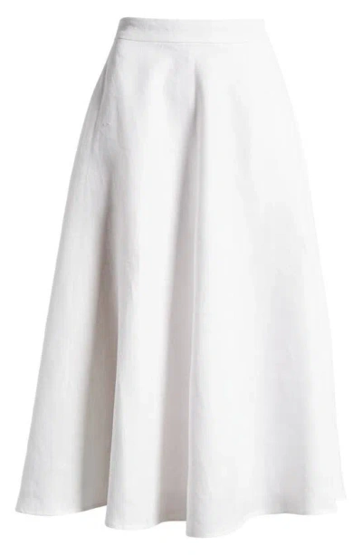 Reformation Maia Linen Skirt In White