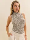 Reformation Maisie Cotton Sweater Tank In Fior Di Latte Shitake Marl