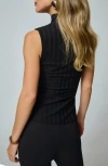Reformation Maison Rib Sleeveless Top In Black