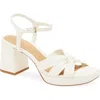 Reformation Maize Platform Sandal In White
