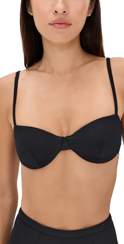 Reformation Makena Bikini Top Black