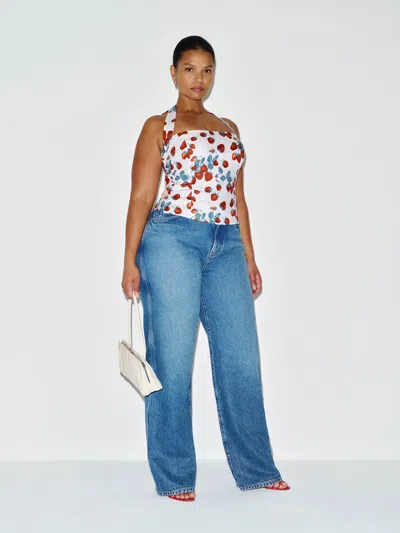 Reformation Malika Linen Top Es Ivory 24 In White