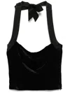 Reformation Malika Velvet Top In Black