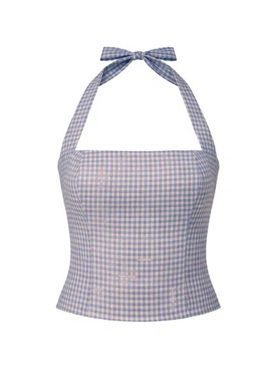 Reformation Malika Top In Blue