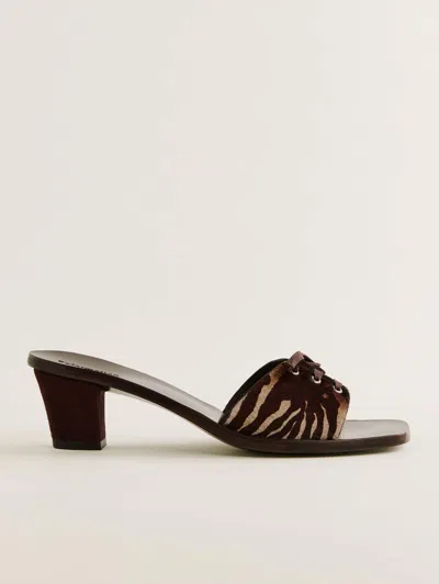 Reformation Marceline Heeled Sandal In Brown