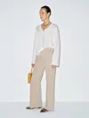 Reformation Marcus Oversized Henley T-shirt Ivory Large In White