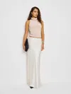 Reformation Marcy Cashmere Turtleneck Tank In Neutral
