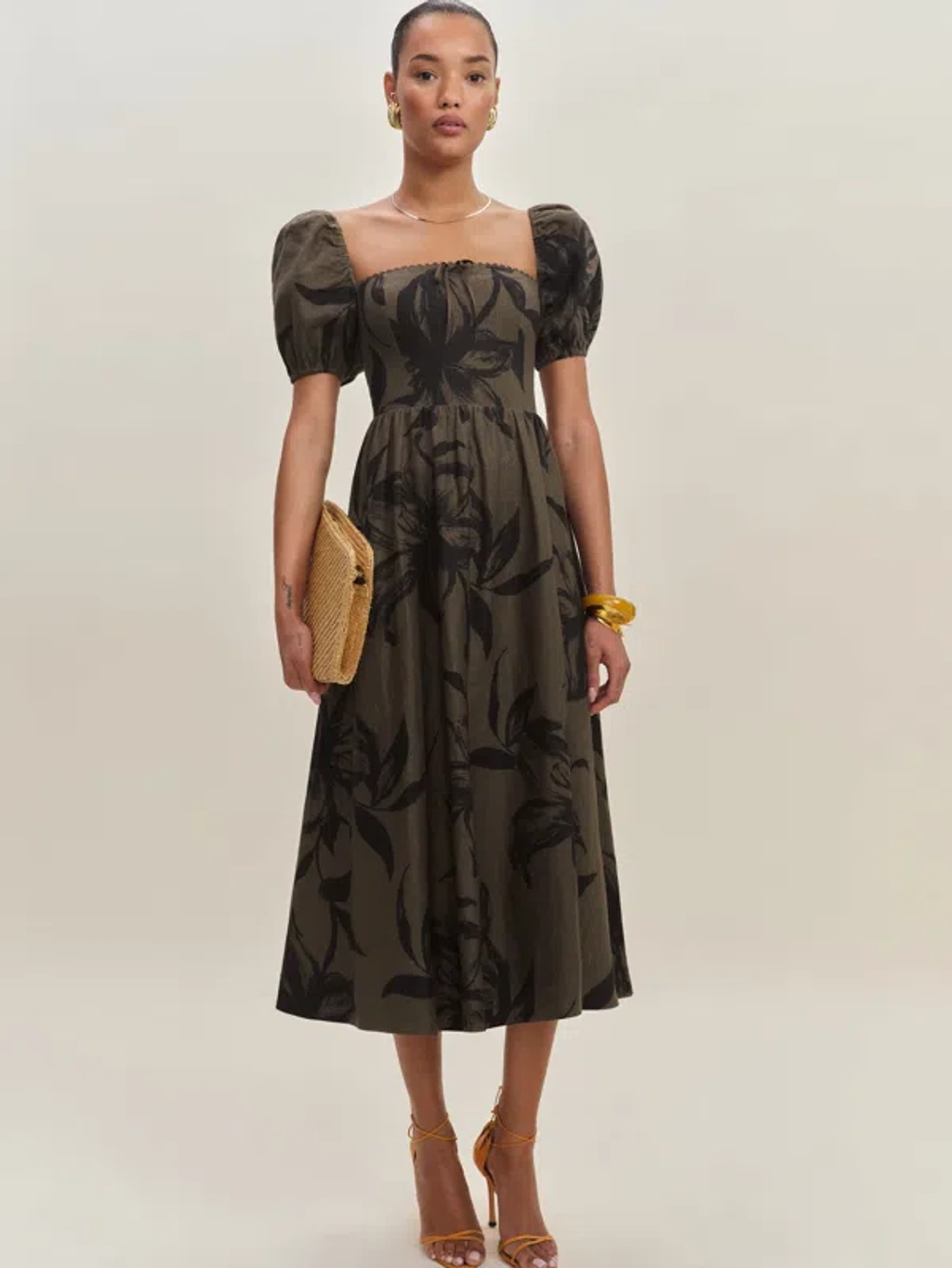 Reformation Marella Linen Dress In Isadora | ModeSens
