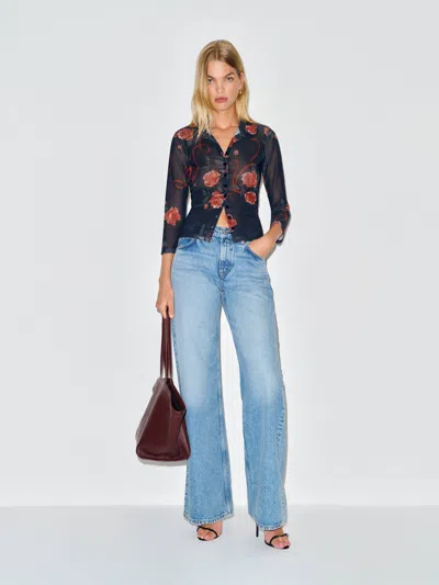 Reformation Margaret Knit Top Black Xs