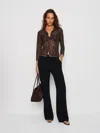 Reformation Margaret Knit Top In Brown