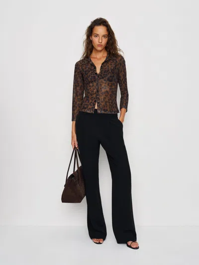 Reformation Margaret Knit Top In Brown