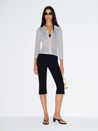 Reformation Margaret Knit Top Ivory Xs In White