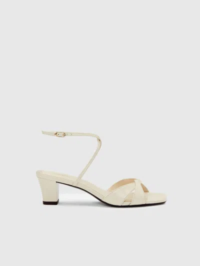 Reformation Margo Block Heeled Sandal Ivory 10.5 In Neutral