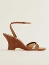 Reformation Margo Wedge Sandal In Brown