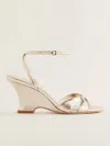 Reformation Margo Wedge Sandal In Gold