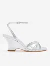 Reformation Margo Wedge Sandal In Silver