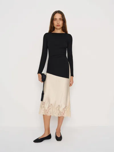 Reformation Top En Maille Margot Noir L In Black