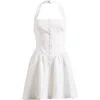 Reformation Mariela Linen Mini Sundress In White