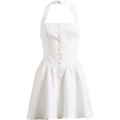 Reformation Mariela Linen Mini Sundress In White