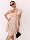 Reformation Everlyn Floral Print A-line Dress In Fresa