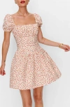Reformation Everlyn Floral Print A-line Dress In Fresa