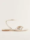 Reformation Marigold Flat Sandal In Gold