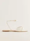 Reformation Marigold Flat Sandal In Ivoire