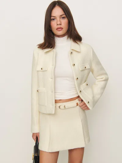 Reformation Marin Jacket In Cream