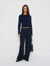 Reformation Marion Low Rise Pant In Blue