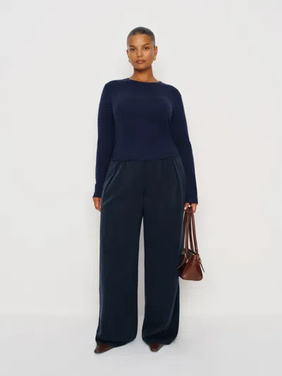 Reformation Marion Low Rise Pant Es In Blue