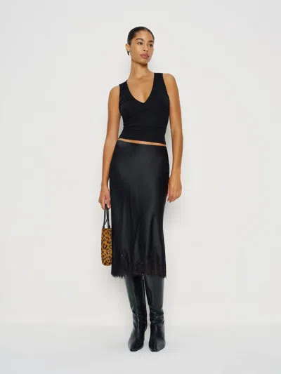 Reformation Marlene Knit Top In Black