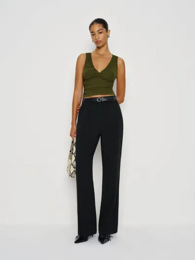 Reformation Marlene Knit Top In Green