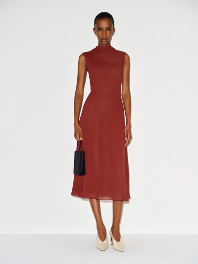 Reformation Bellin Knit Midi Dress In Red