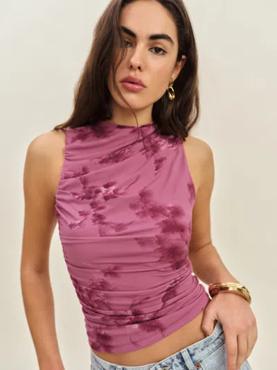 Reformation Marlo Knit Top In Hothouse Rose