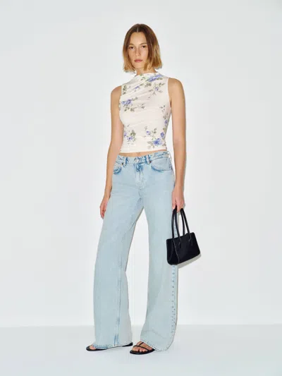 Reformation Marlo Knit Top Large In White