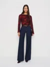 Reformation Marlow Top In Burgundy