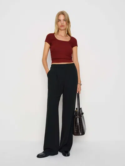 Reformation Marnie Tee In Burgundy