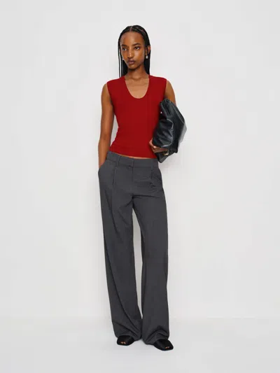 Reformation Marta Regenerative Merino Sweater Tank In Red