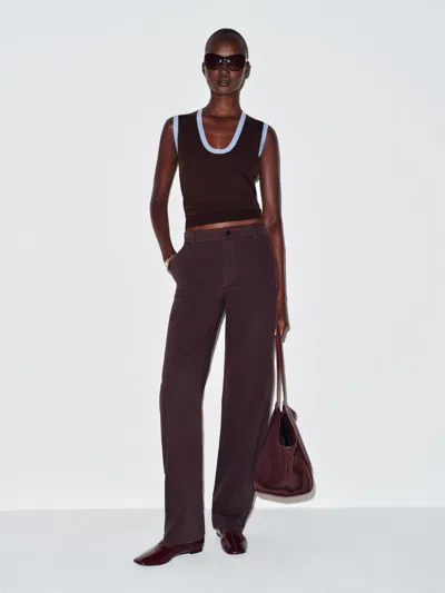 Reformation Marta Regenerative Merino Sweater Tank Top Brown Large